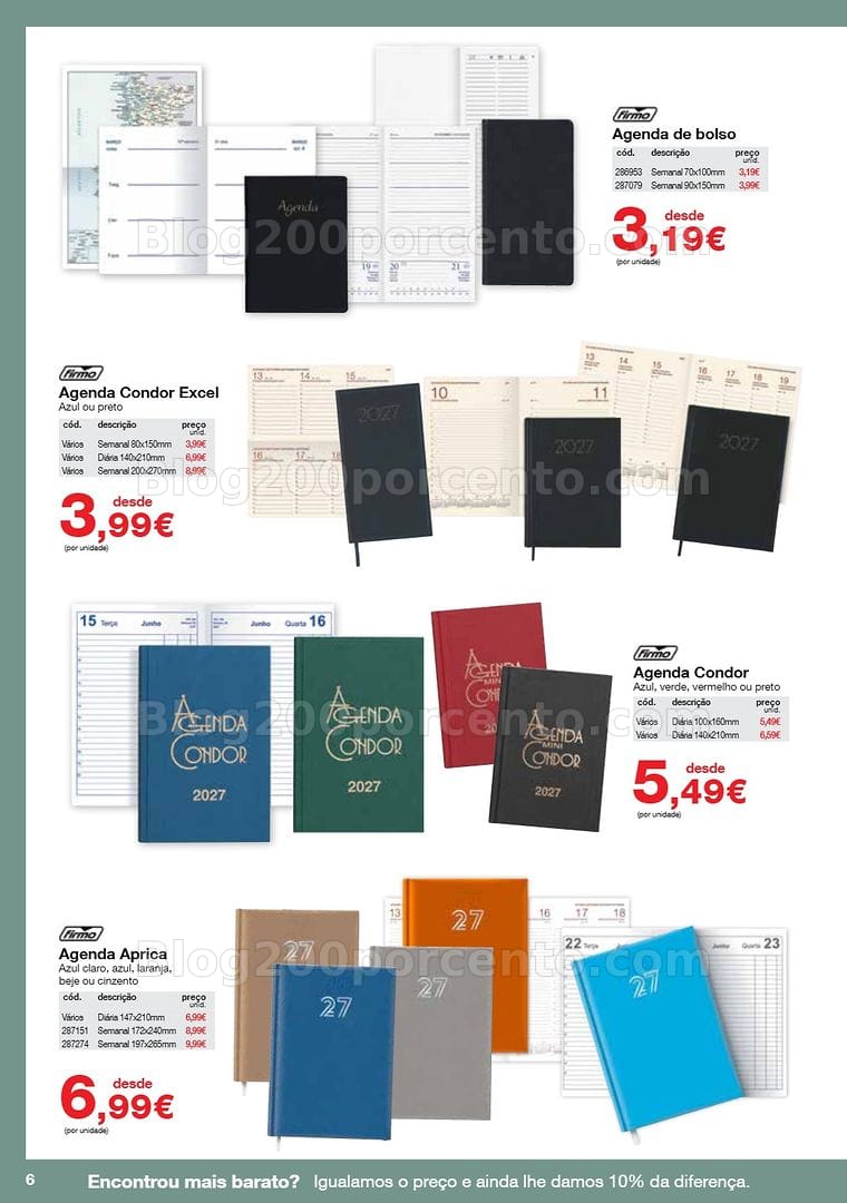 Antevisão Folheto STAPLES Agendas Promoções de 19 outubro a 29 janeiro